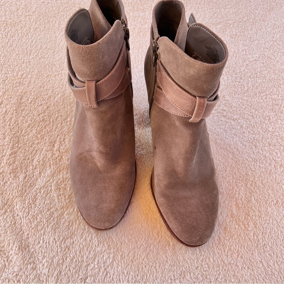 GIANNI BINI CHUNKY HEEL ANKLE STRAPPY BOOTIES TAUPE GRAY SIZE 10 - Picture 11 of 12